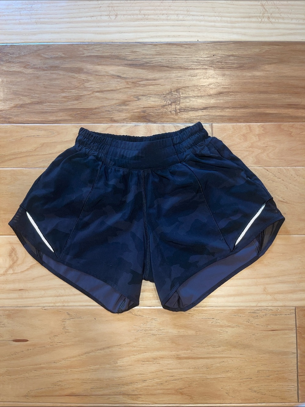 lululemon athletica Dark Black Camo Athletic Shorts